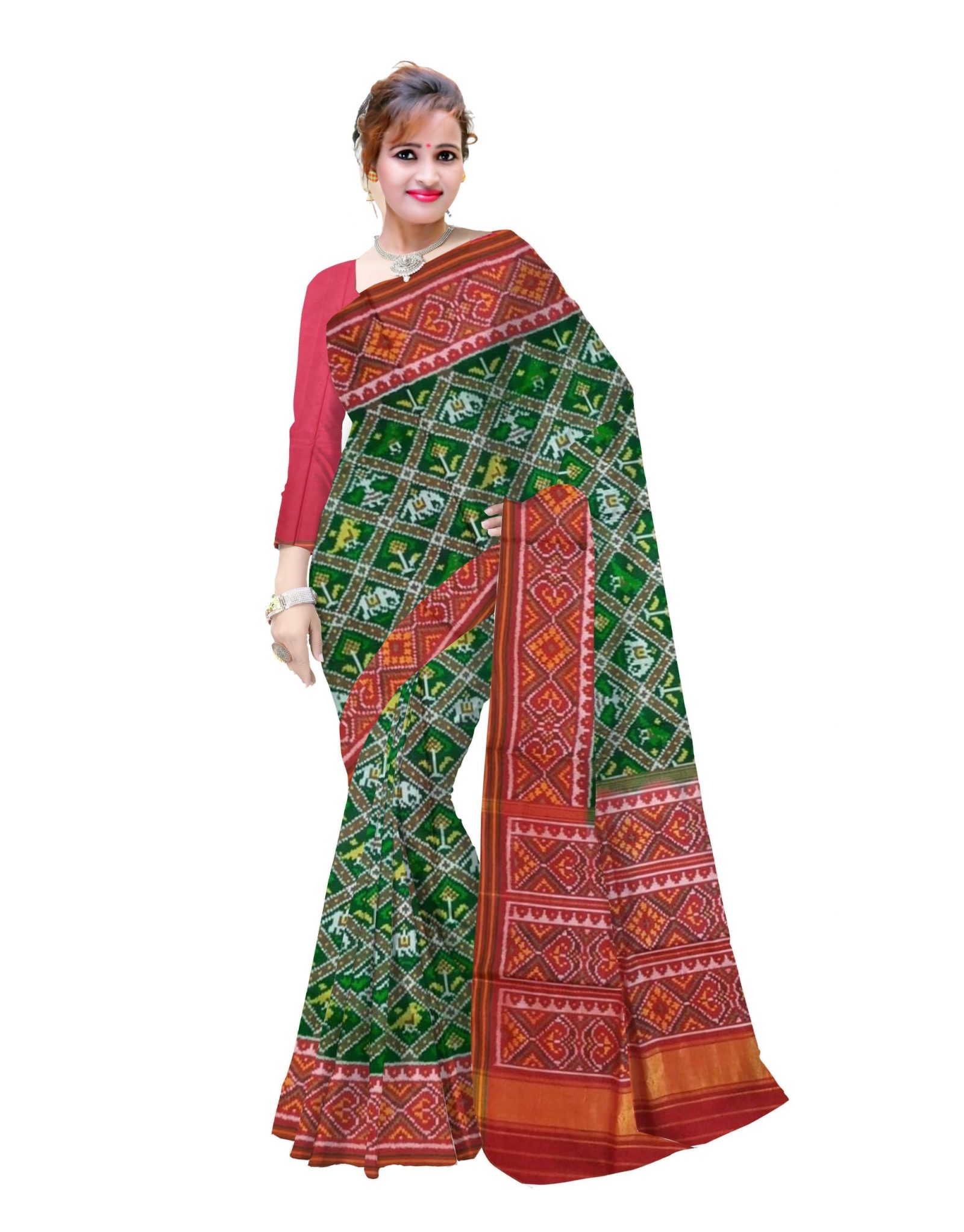 rajkotipatola Traditional Single Ikkat Patola Saree