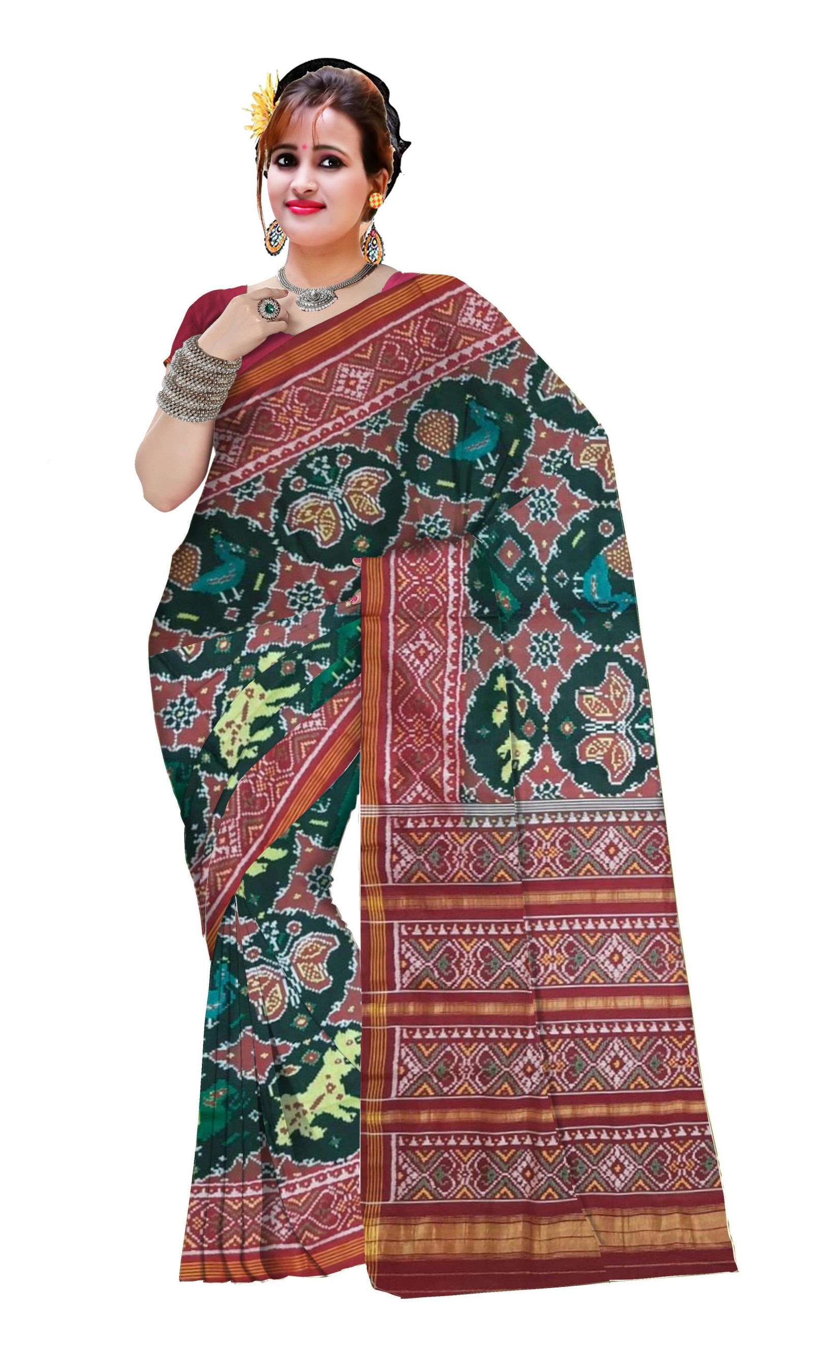 rajkotipatola Traditional Single Ikkat Patola Saree