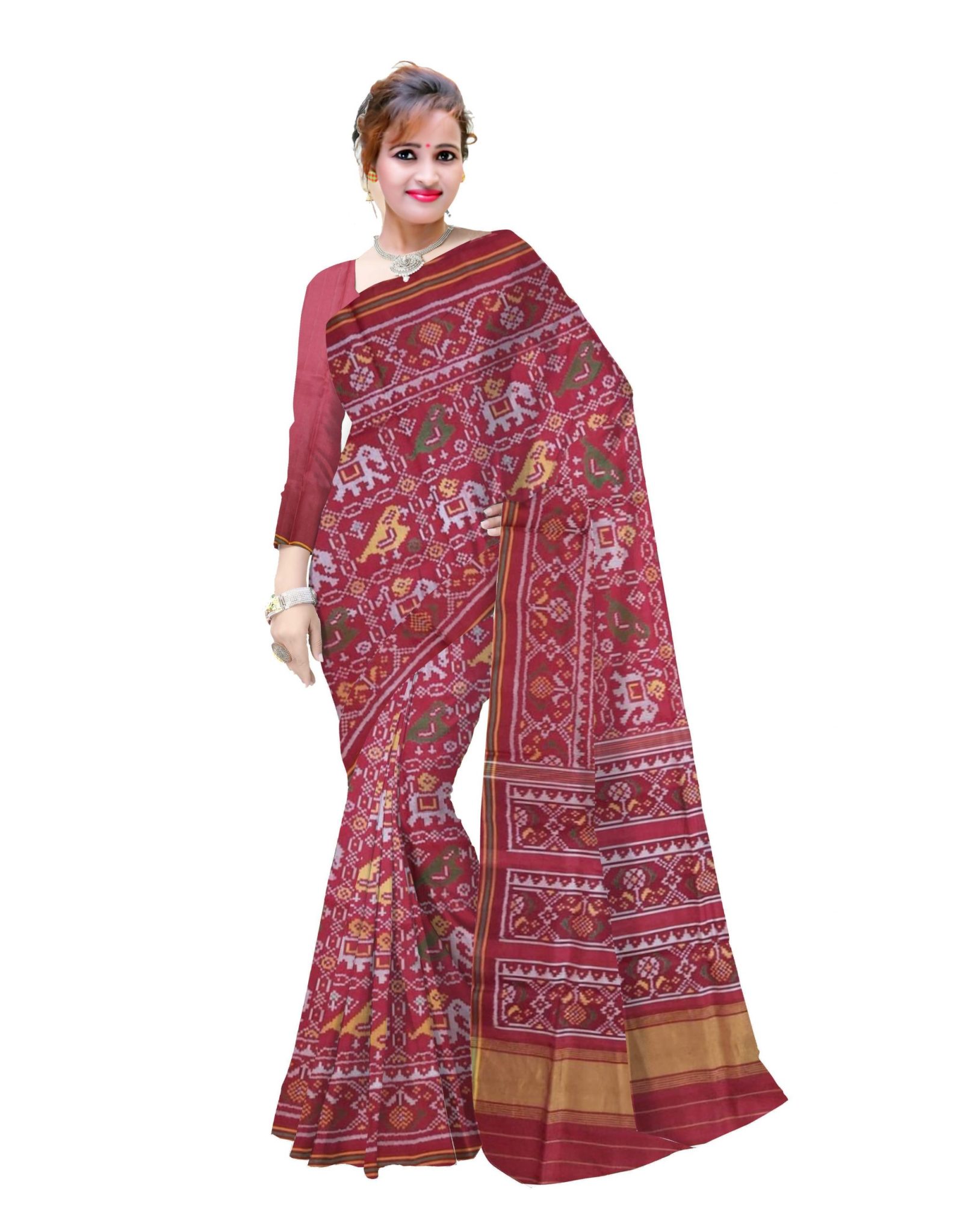 rajkotipatola Traditional Single Ikkat Patola Saree