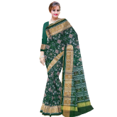 Traditional Rajkot Green Tissue Border Navratan Patola Saree