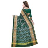Traditional Rajkot Green Tissue Border Navratan Patola Saree