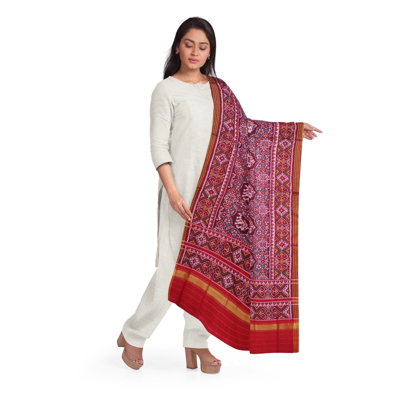 @Rajkotipatola #rajkotipatola Traditional Single ikkat Multicolor Patola Dupatta