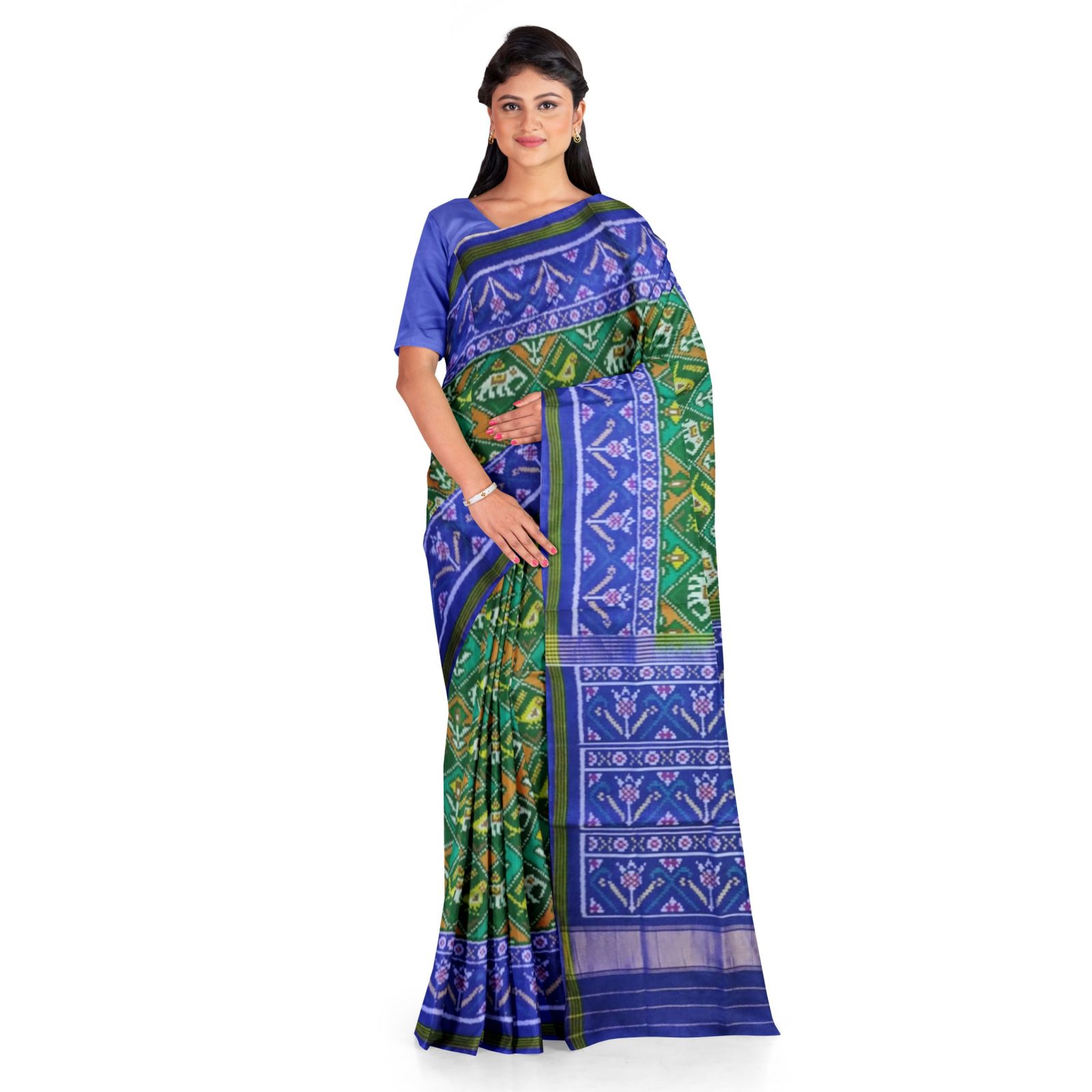 Traditional Single ikkat Multicolor Patola Saree