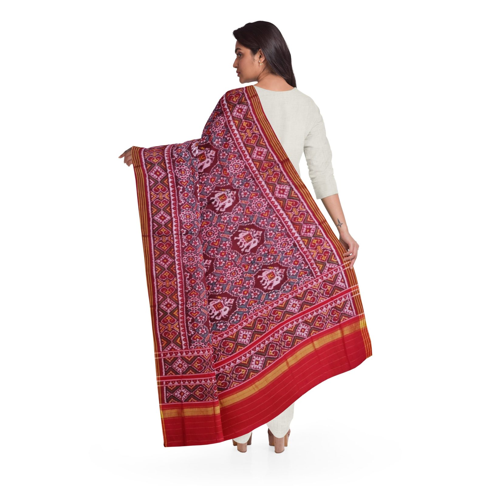 @Rajkotipatola #rajkotipatola Traditional Single ikkat Multicolor Patola Dupatta