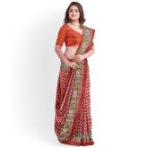 Traditional Rajkot Tissue Border Orange Lehariya Patola Saree