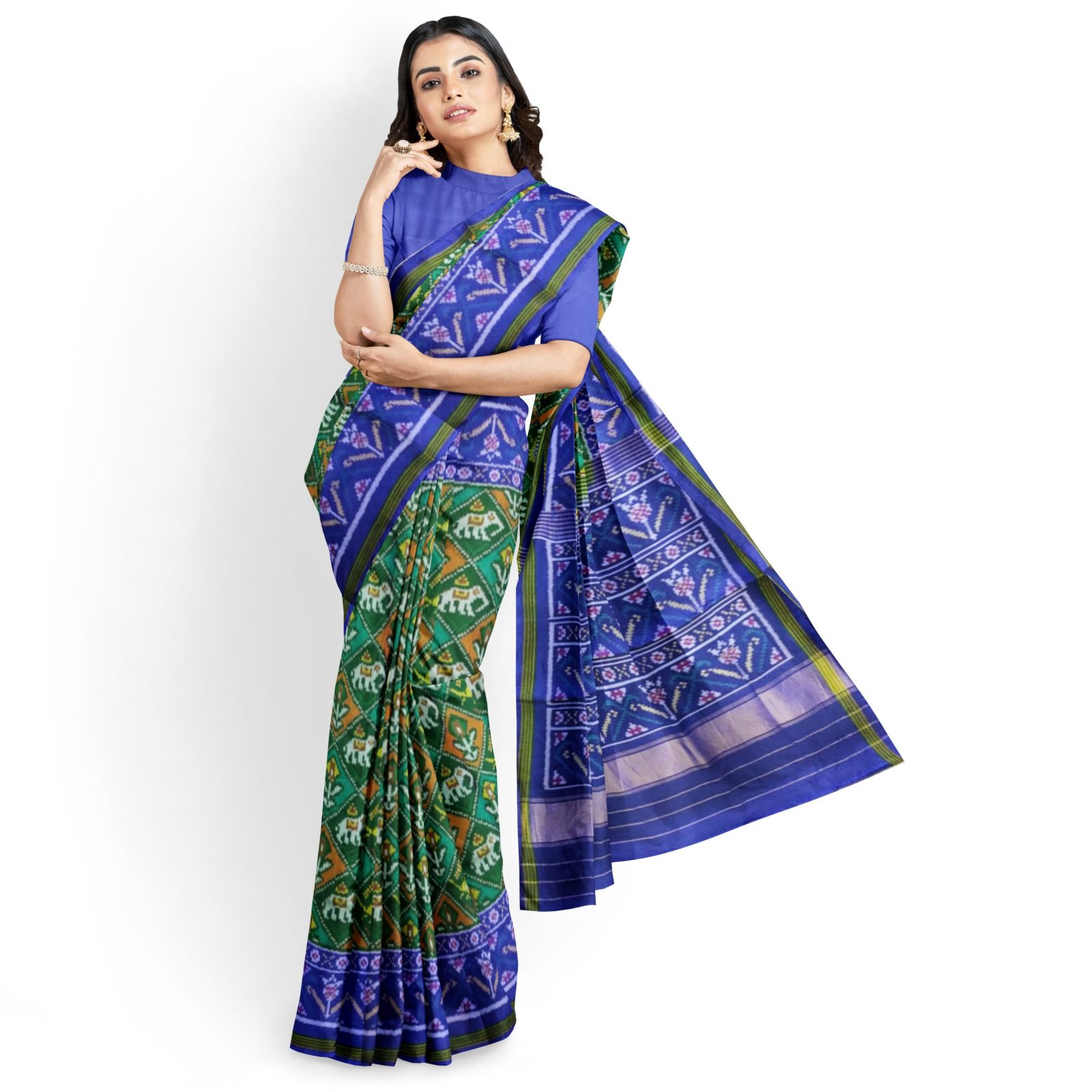 Traditional Single ikkat Multicolor Patola Saree