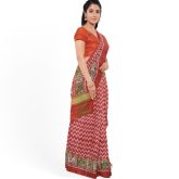 Traditional Rajkot Tissue Border Orange Lehariya Patola Saree