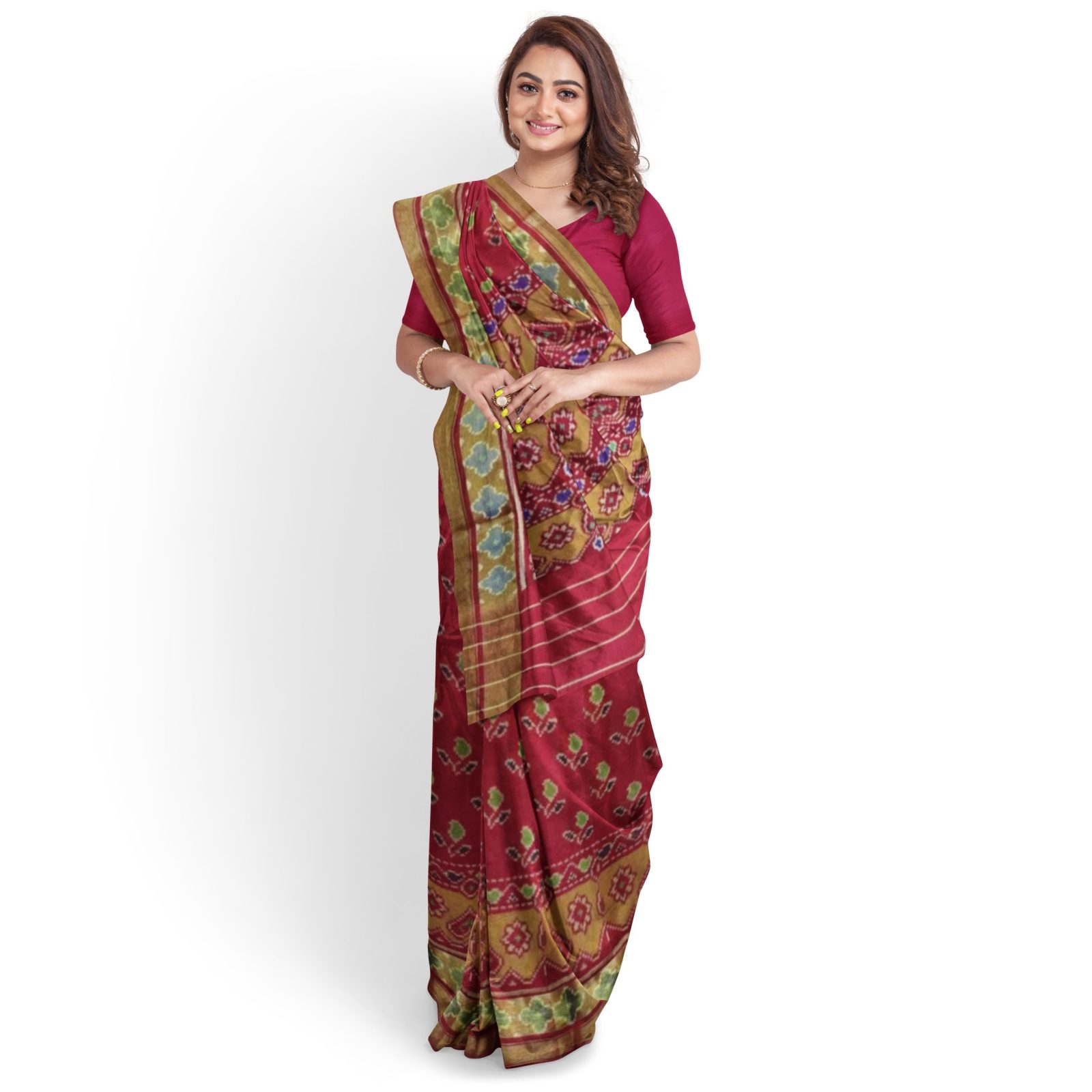 @Rajkotipatola #rajkotipatola Traditional Rajkot Tissue Border Red Fancy Patola Saree