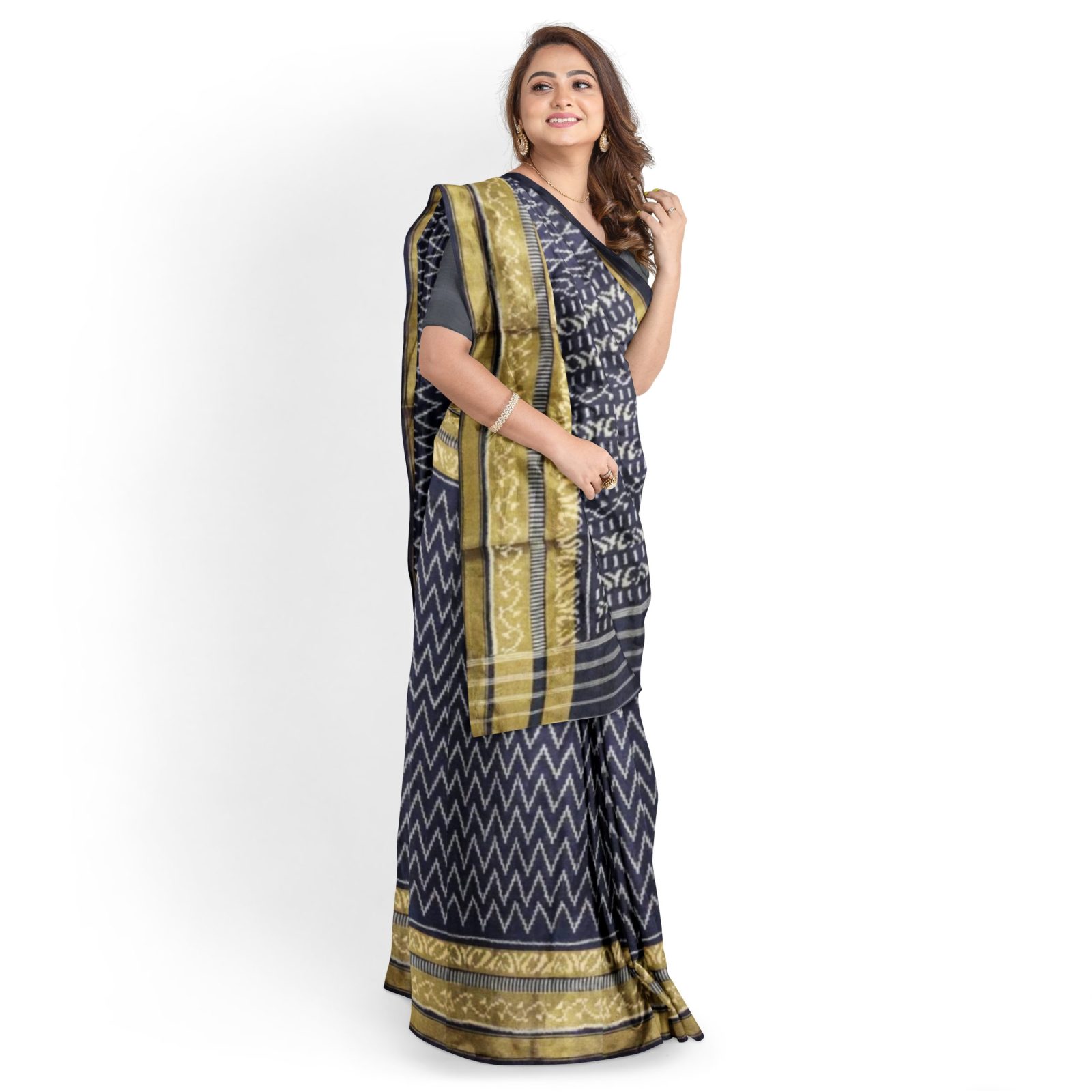 @Rajkotipatola #rajkotipatola Traditional Rajkot Tissue Border Black Lehariya Fancy Patola Saree