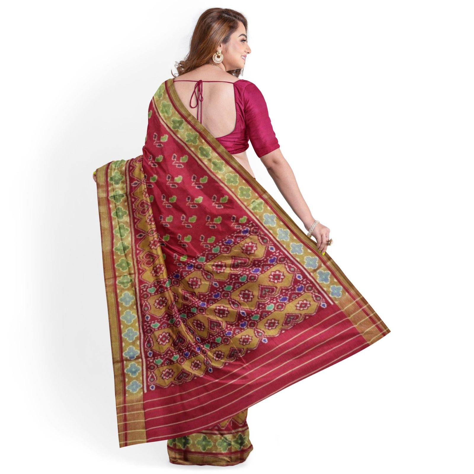 @Rajkotipatola #rajkotipatola Traditional Rajkot Tissue Border Red Fancy Patola Saree