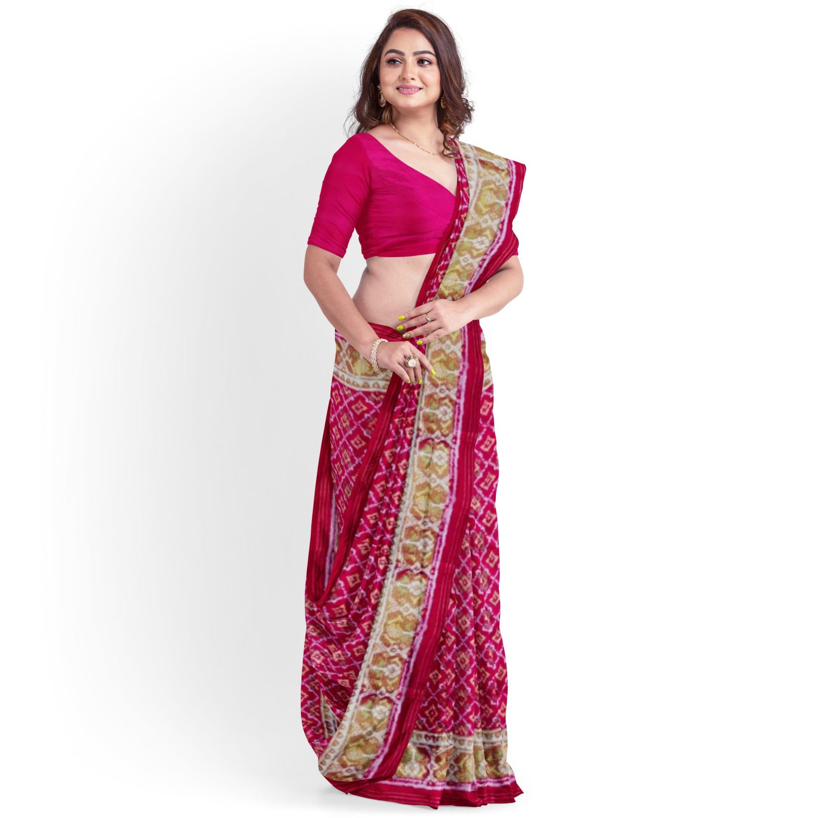 @Rajkotipatola #rajkotipatola Traditional Rajkot Tissue Border Red Patola Saree