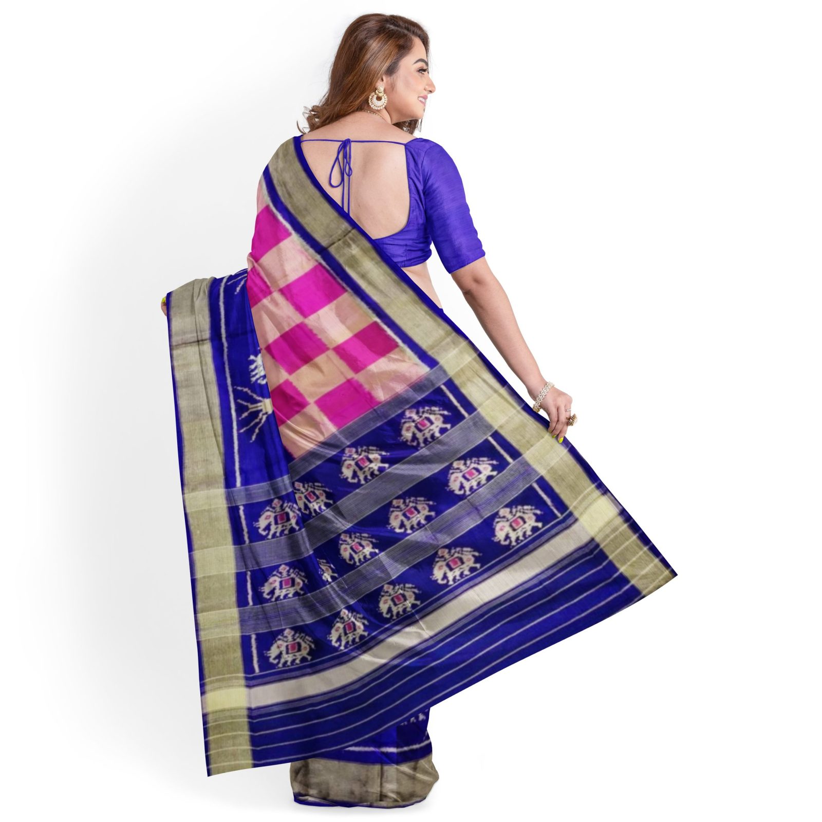 rajkotipatola Traditional Rajkot Tissue Border Multicolor Fancy Patola Saree
