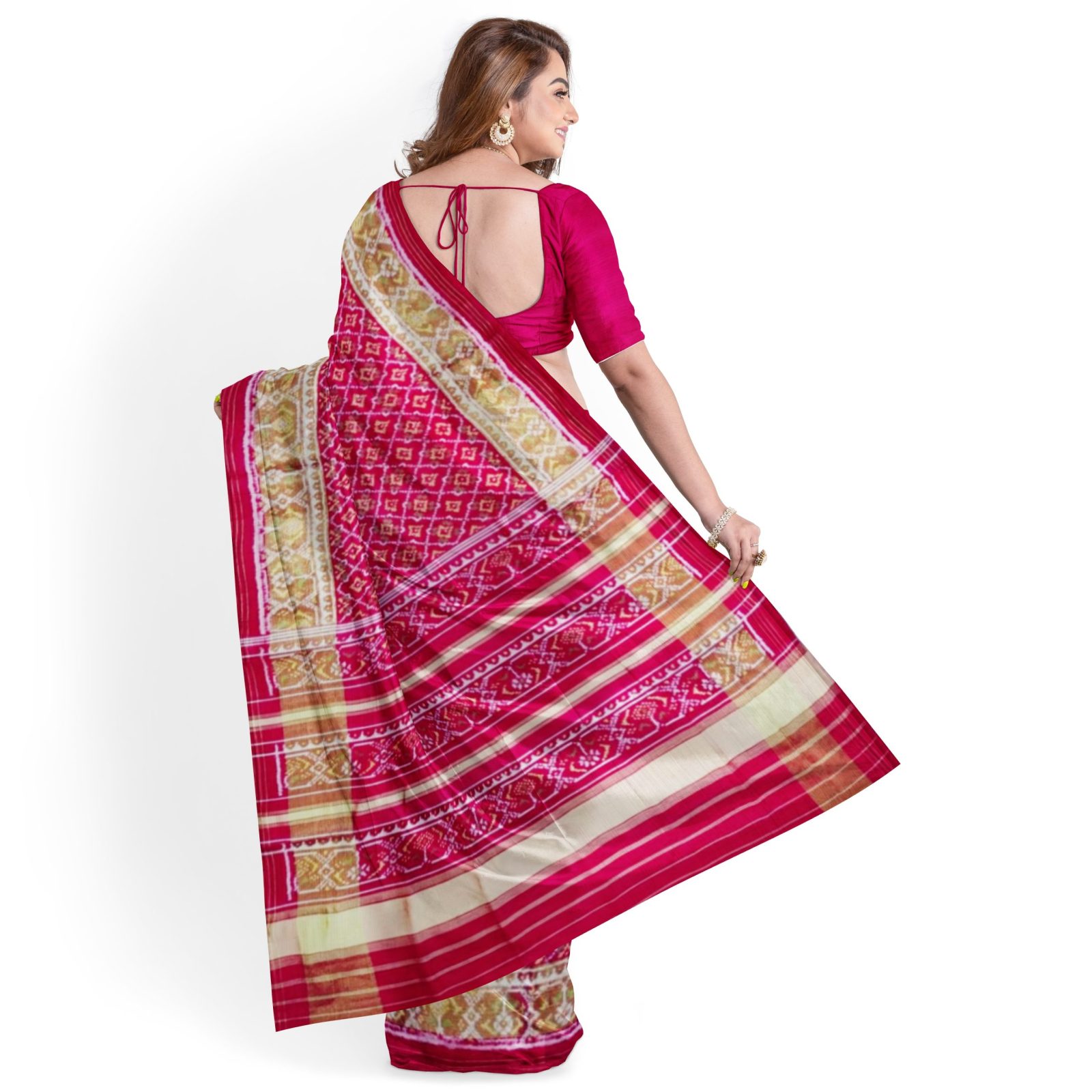 @Rajkotipatola #rajkotipatola Traditional Rajkot Tissue Border Red Patola Saree