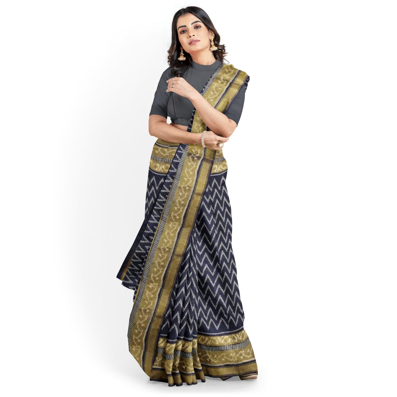 @Rajkotipatola #rajkotipatola Traditional Rajkot Tissue Border Black Lehariya Fancy Patola Saree