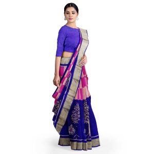 rajkotipatola Traditional Rajkot Tissue Border Multicolor Fancy Patola Saree