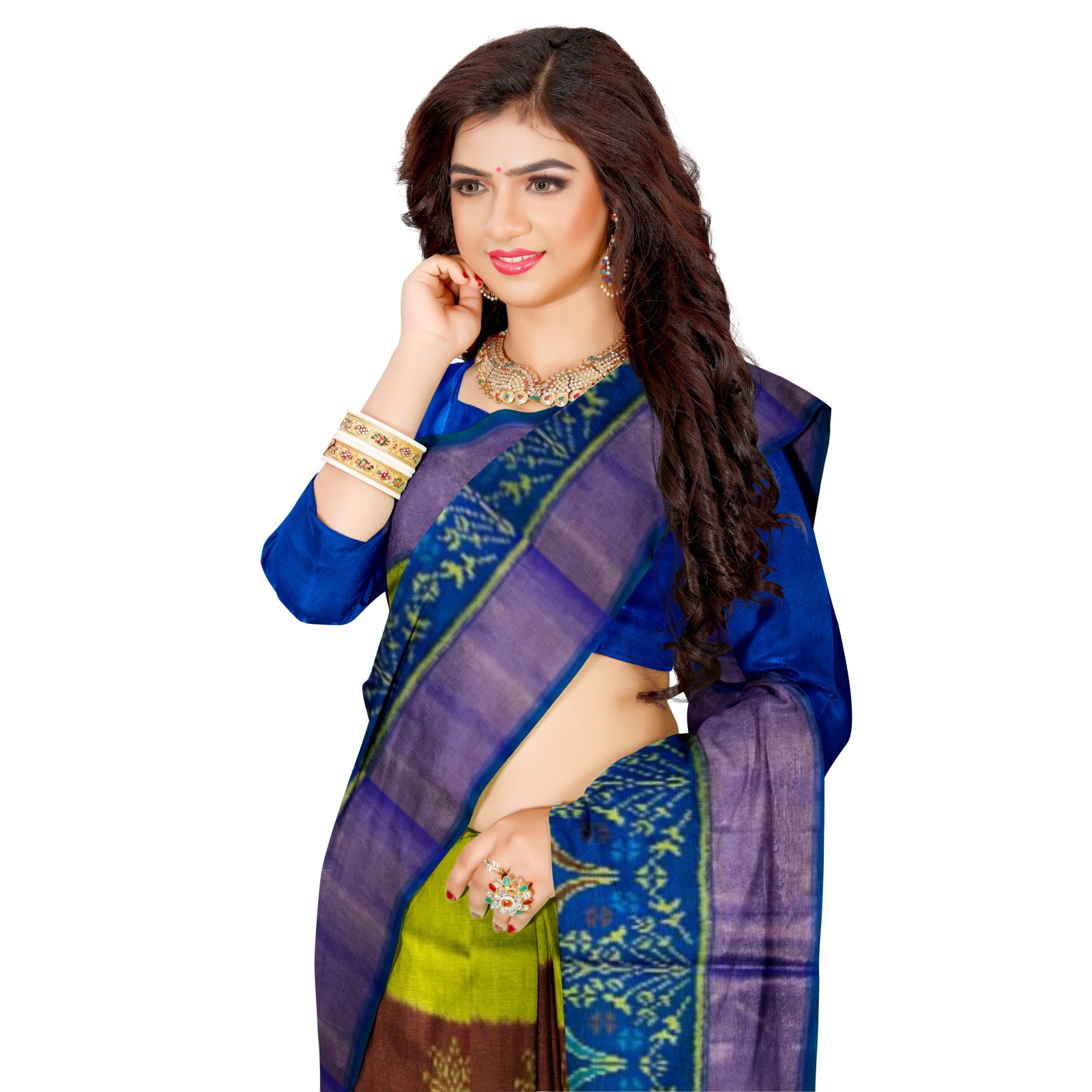 rajkotipatola Traditional Tissue Border Multicolour Fancy Patola Saree