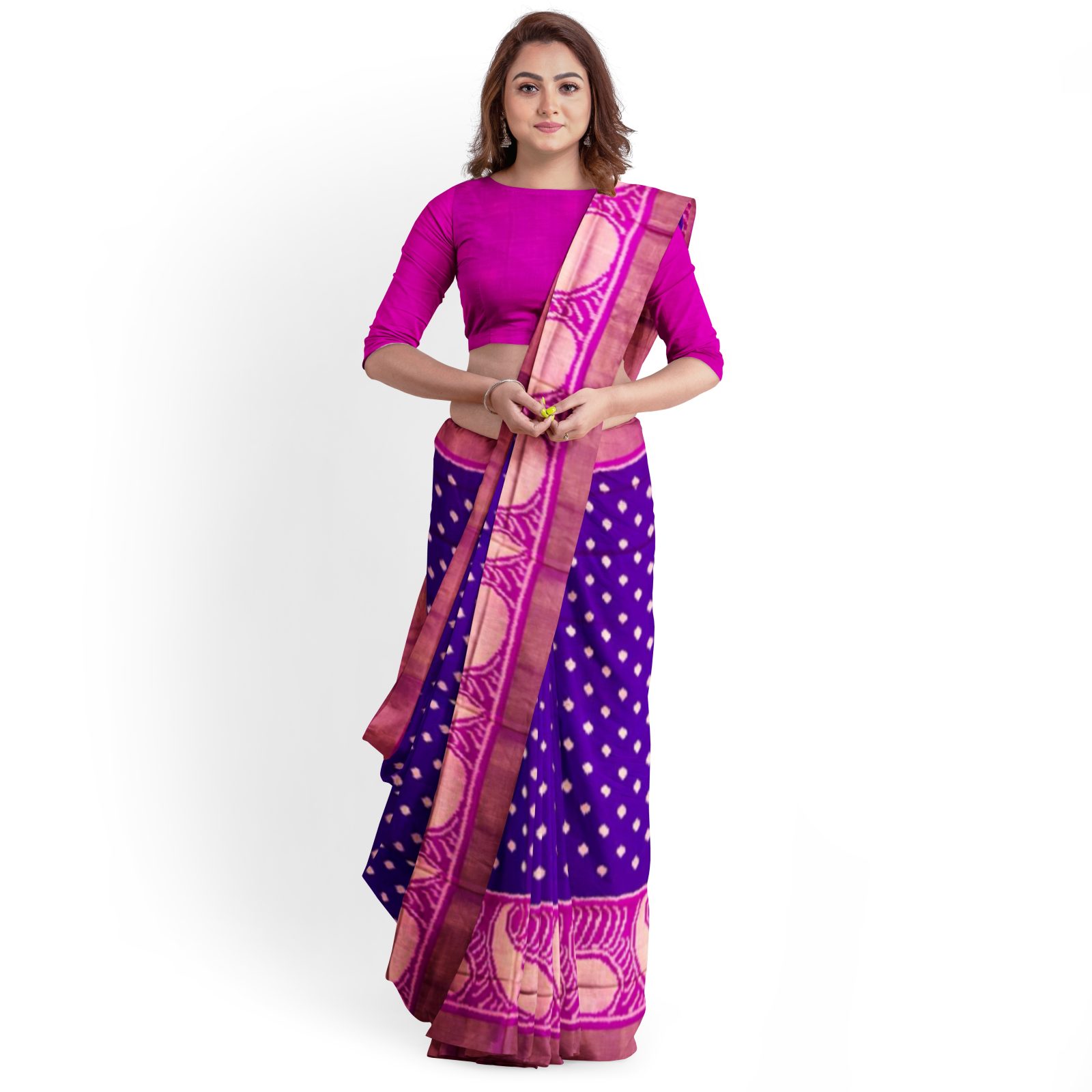 rajkotipatola Traditional Tissue Pink Purple Fancy Patola Saree