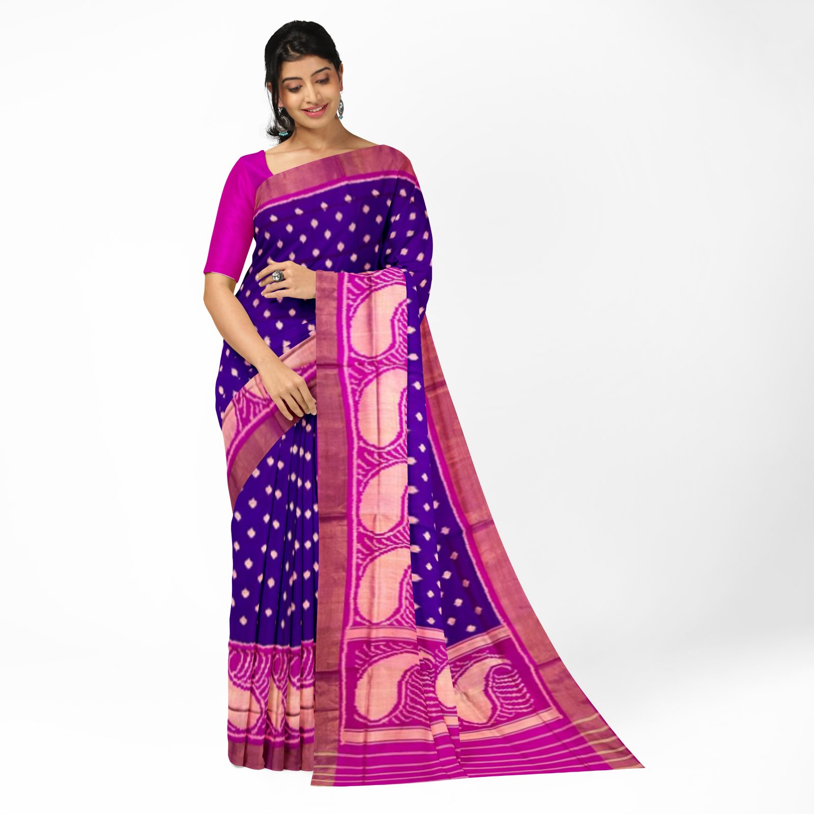 rajkotipatola Traditional Tissue Pink Purple Fancy Patola Saree