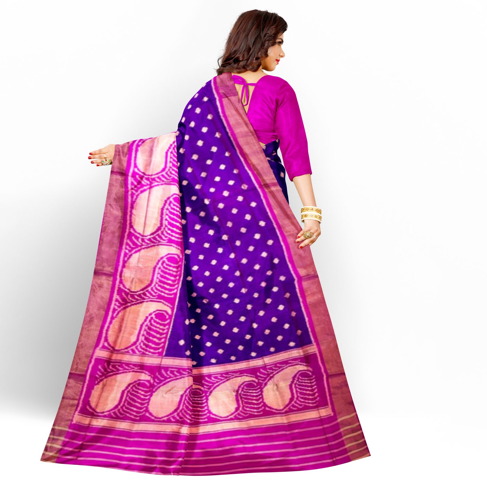 rajkotipatola Traditional Tissue Pink Purple Fancy Patola Saree