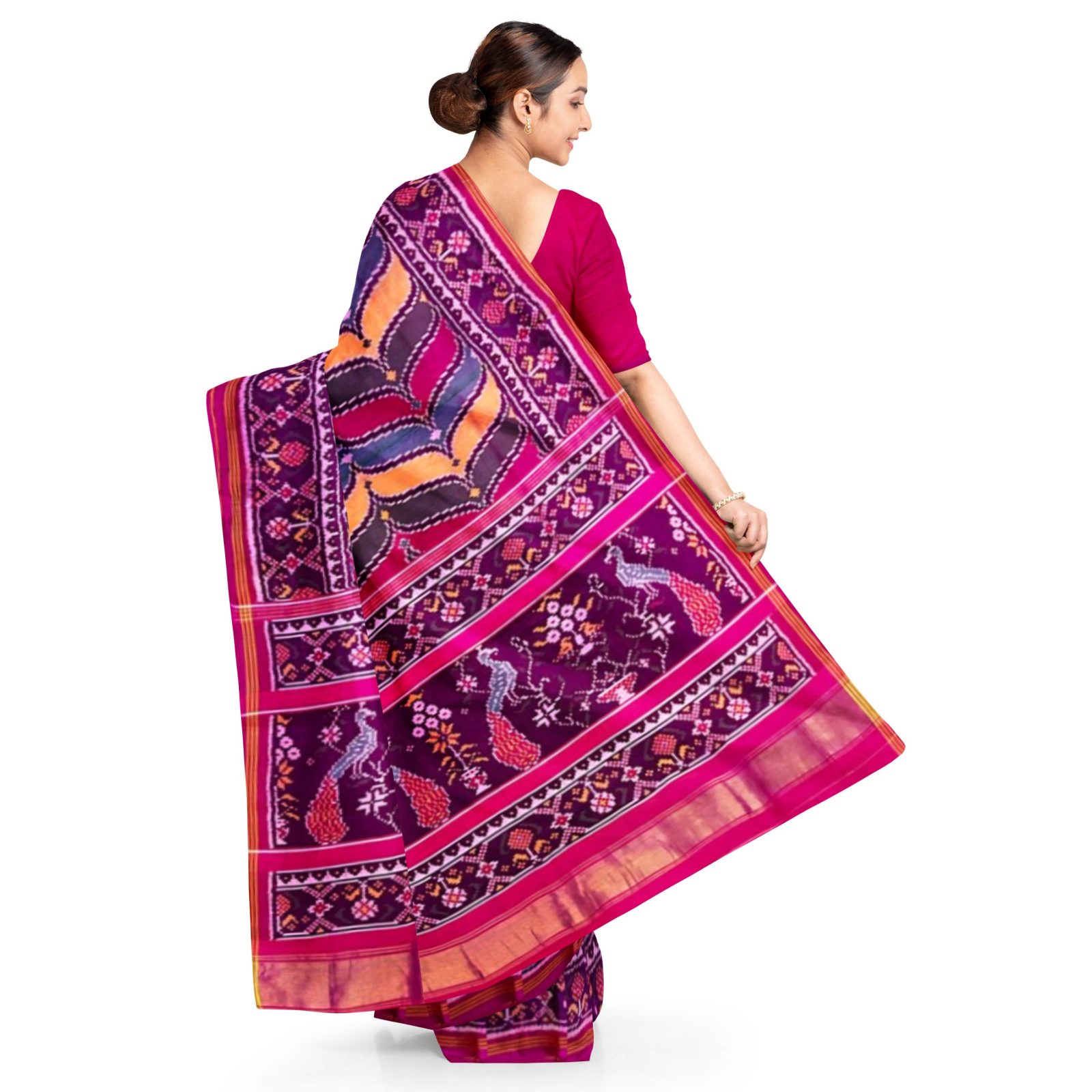 rajkotipatola Traditional Rajkot Single Ikkat Multicolour Lehariya Patola saree