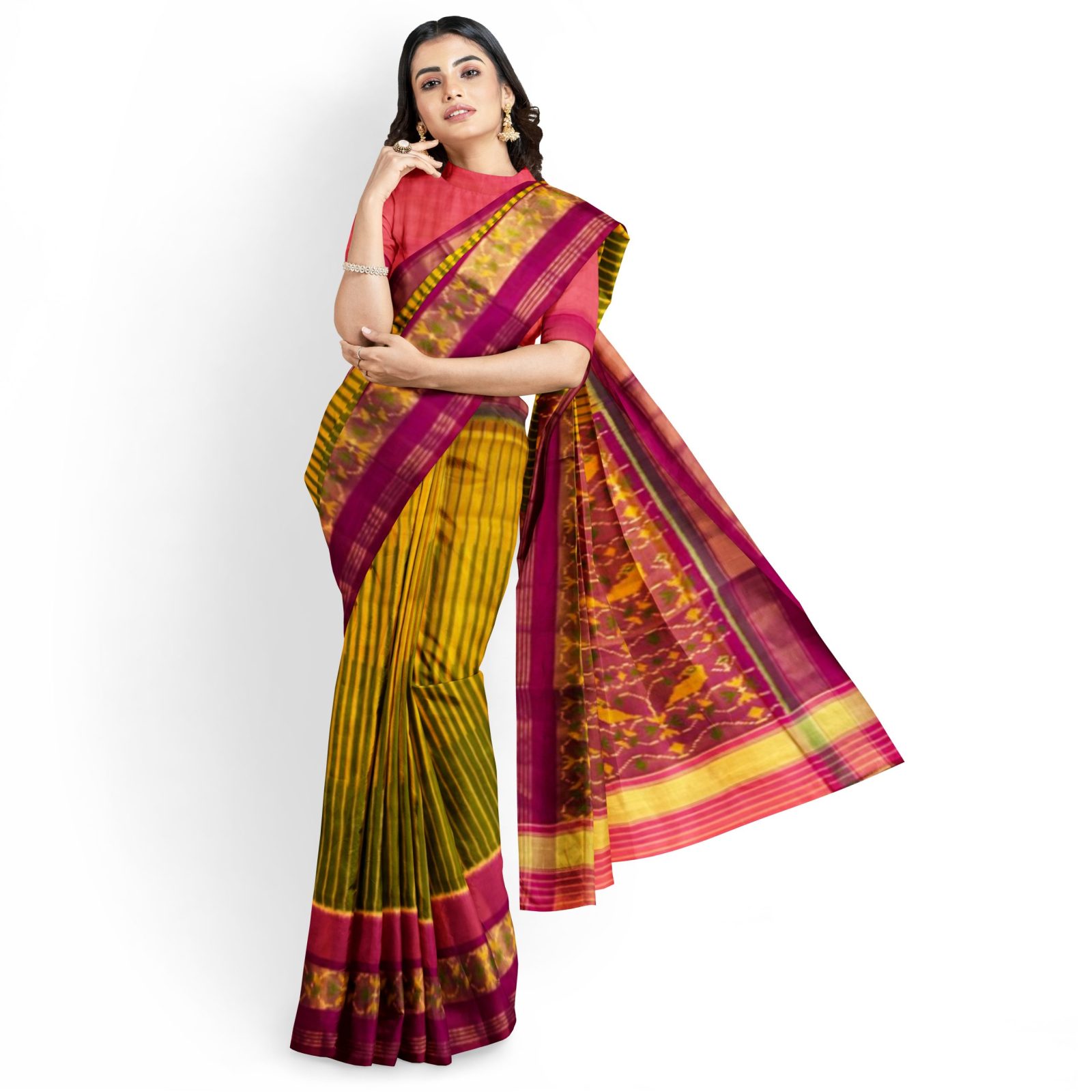 Traditional Rajkot Fancy Multicolour Patola Saree