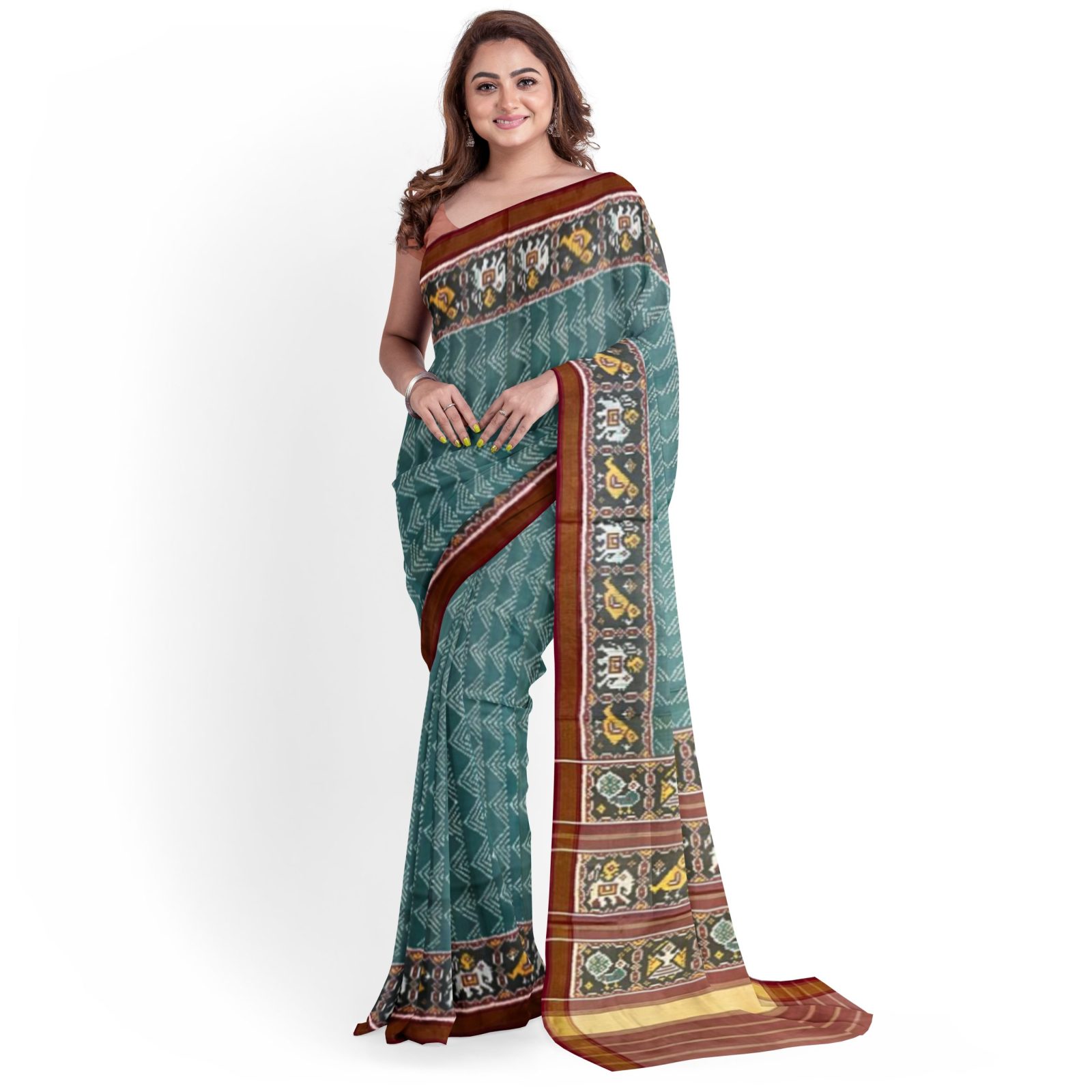 Traditional Rajkot Pestel Fancy Single Ikkat Patola Saree