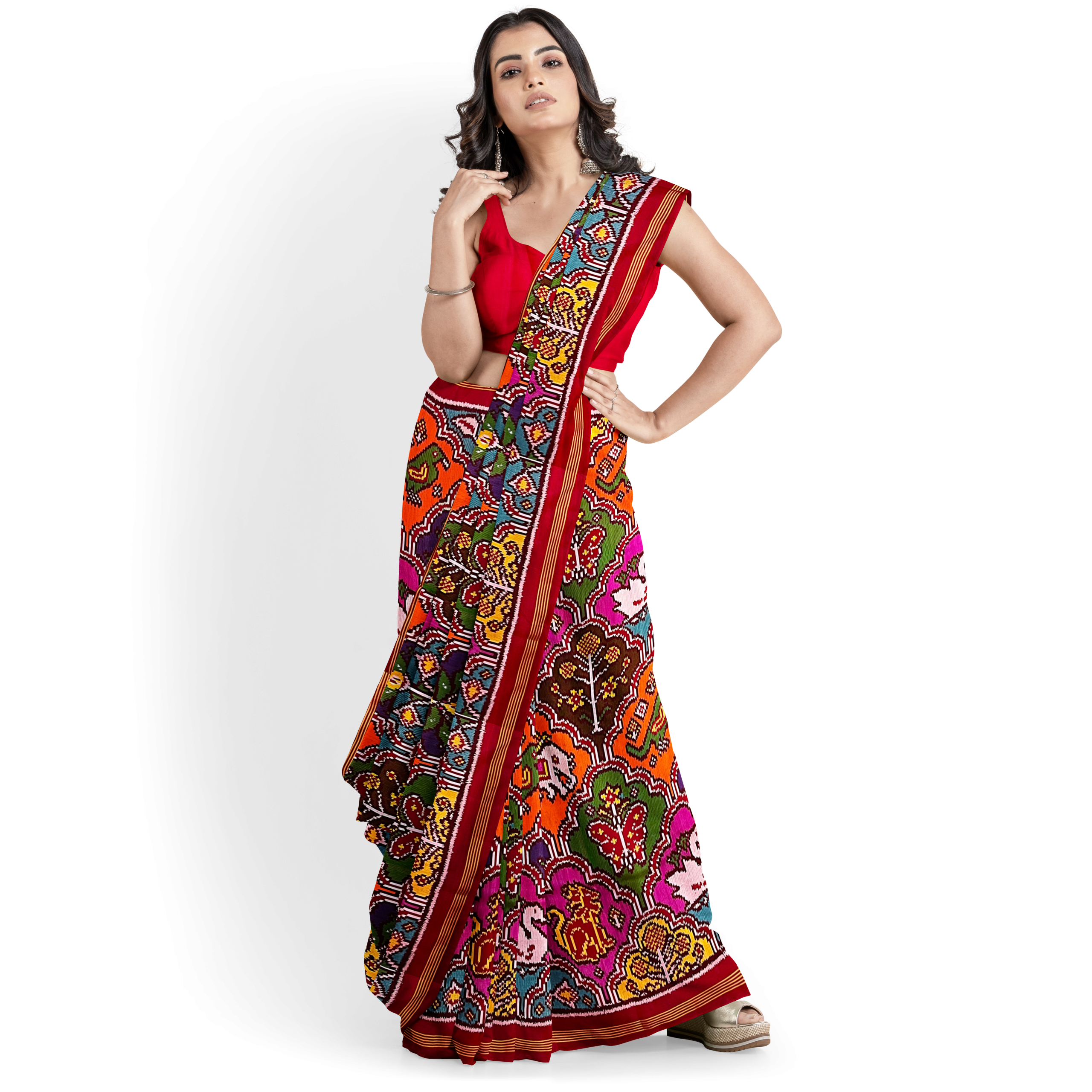 Rajkoti Patola Saree - RPADHAN 564 - Image 3