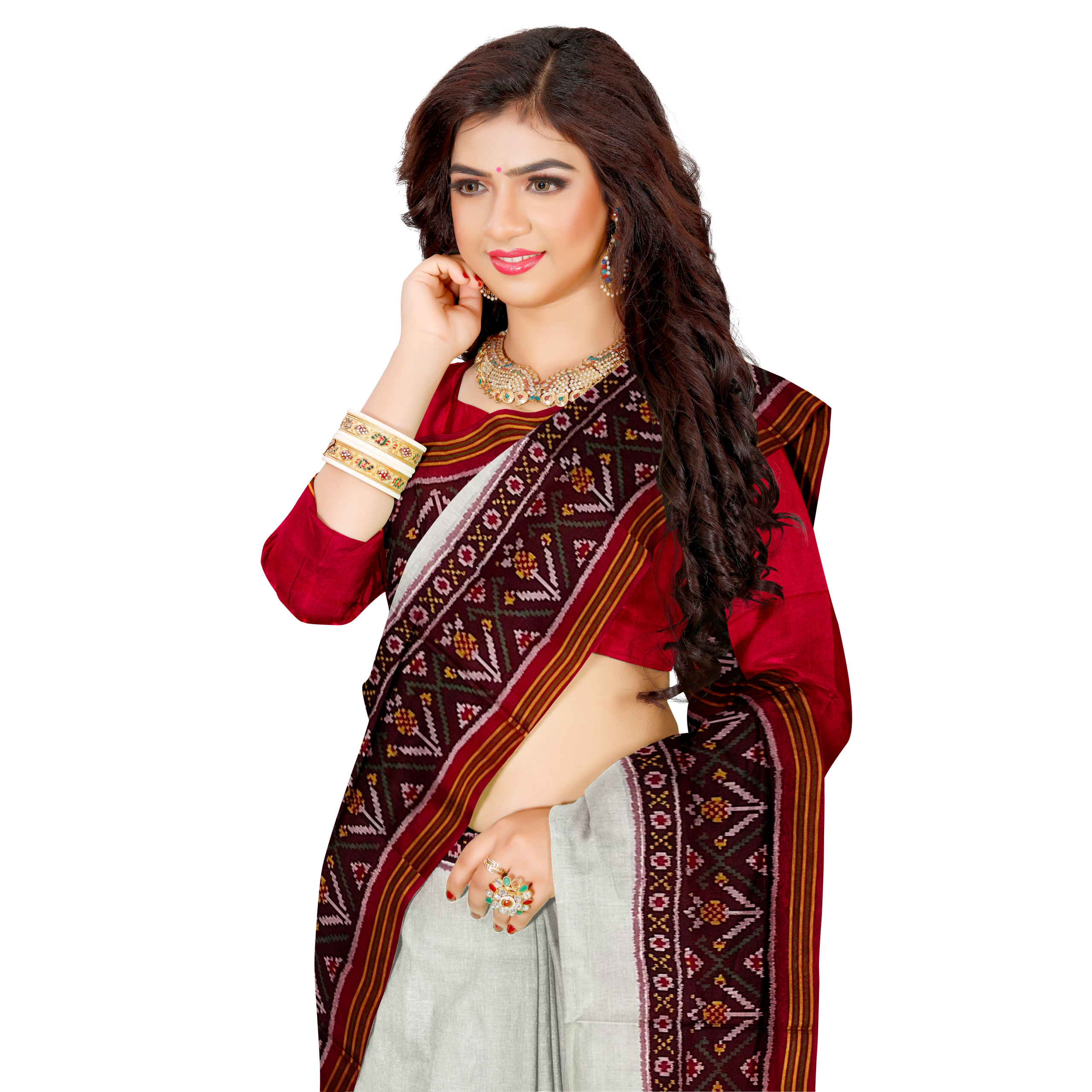 Rajkoti Patola Saree - RPADHAN 567 - Image 2