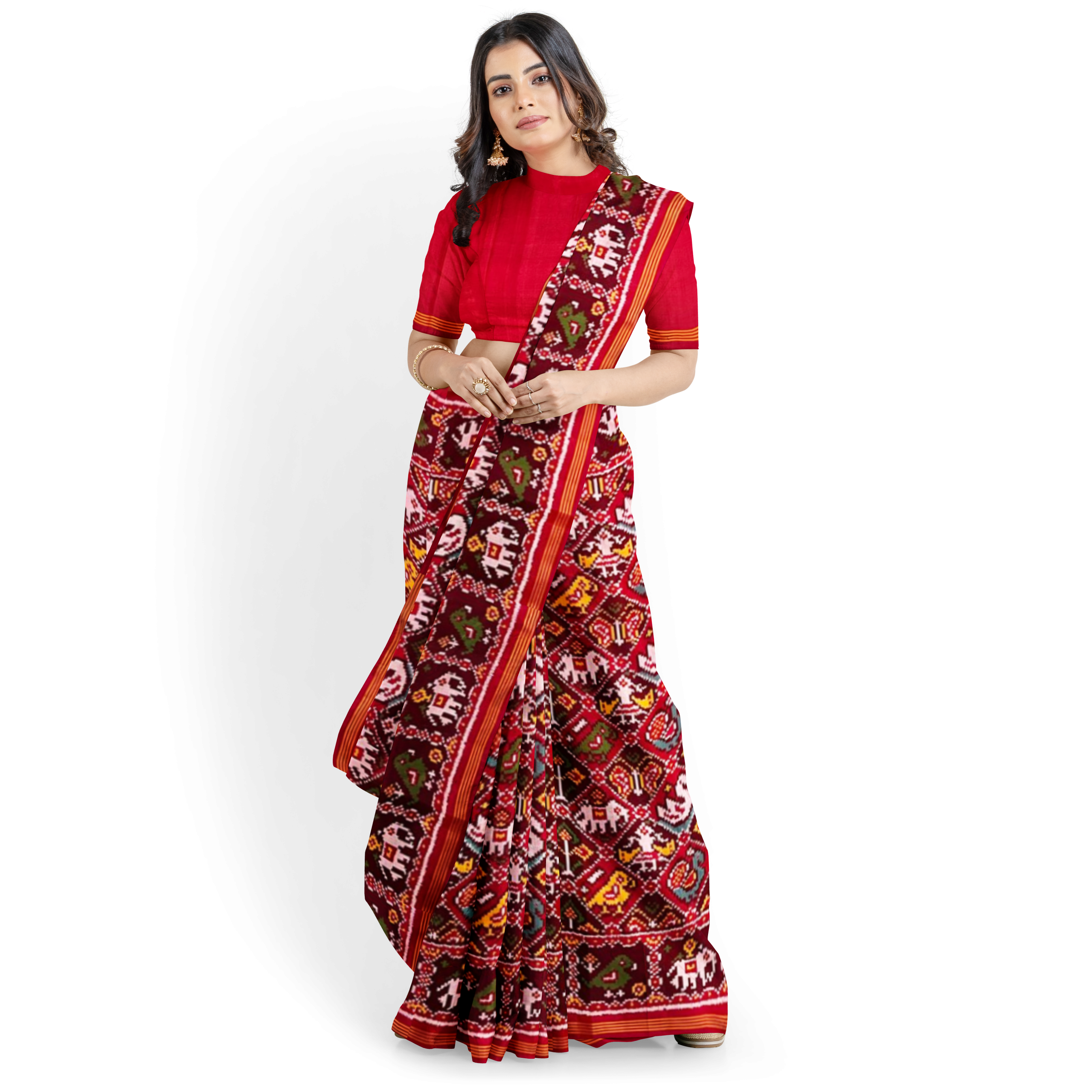 Rajkoti Patola Saree - RPADHAN 568 - Image 2