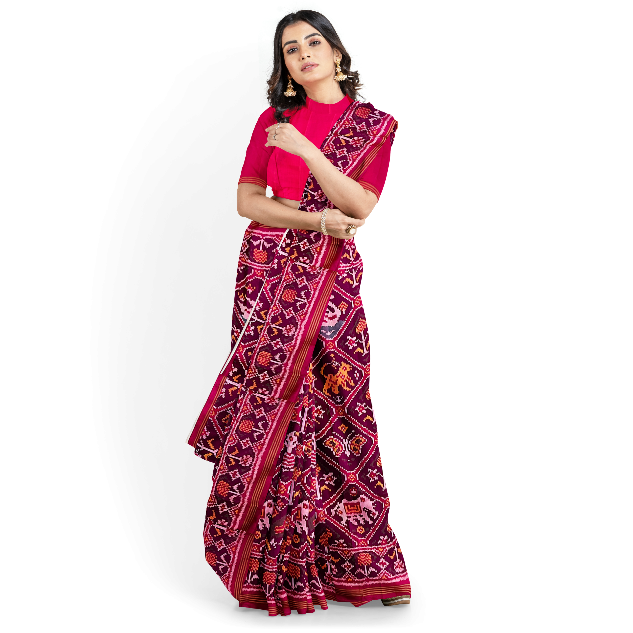 Rajkoti Patola Saree - RPADHAN 553 - Image 2