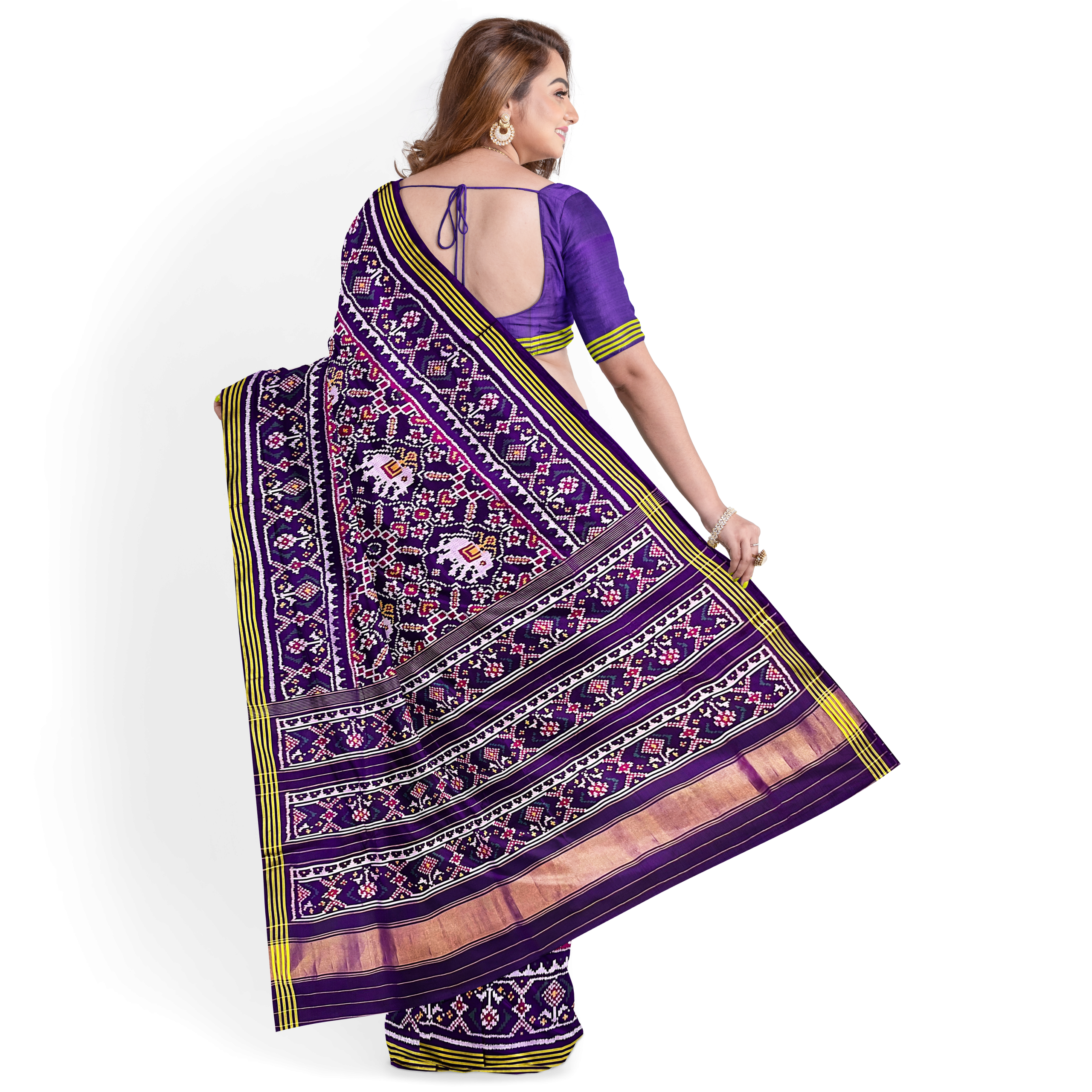 Rajkoti Patola Saree - RPADHAN 561 - Image 3
