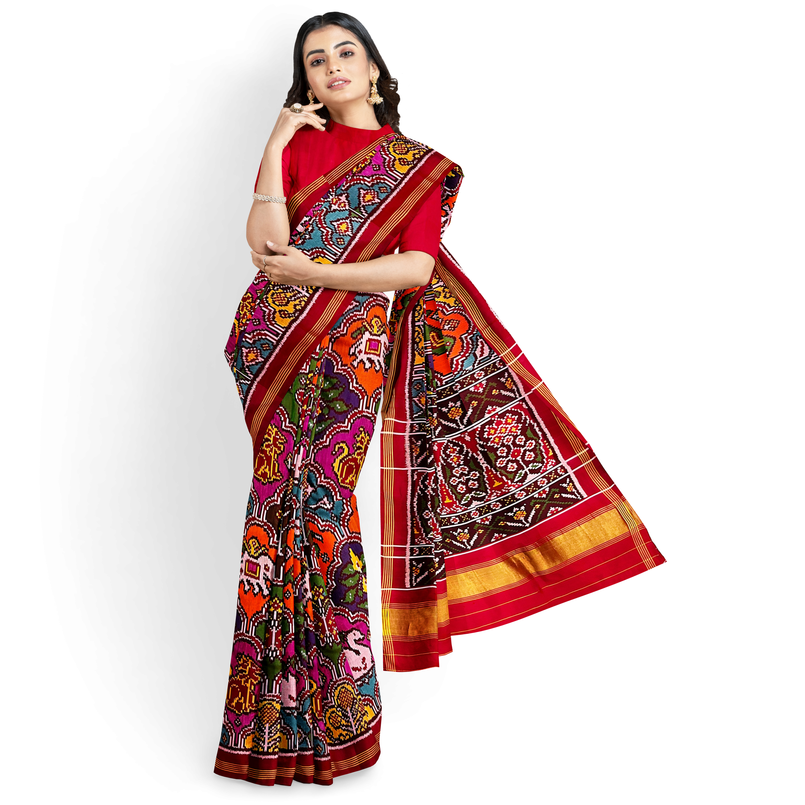 Rajkoti Patola Saree - RPADHAN 564 - Image 4