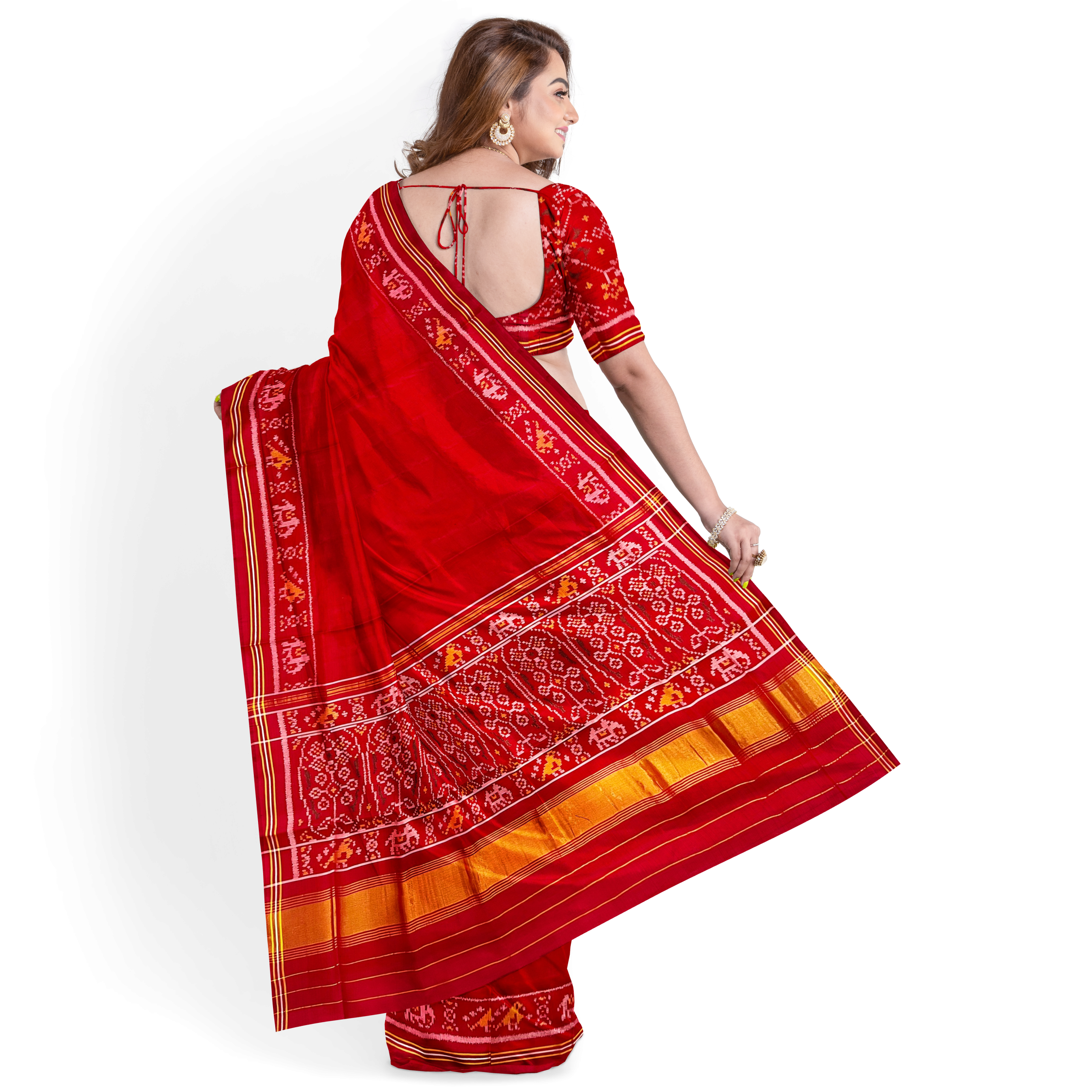 Rajkoti Patola Saree - RPADHAN 552 - Image 3