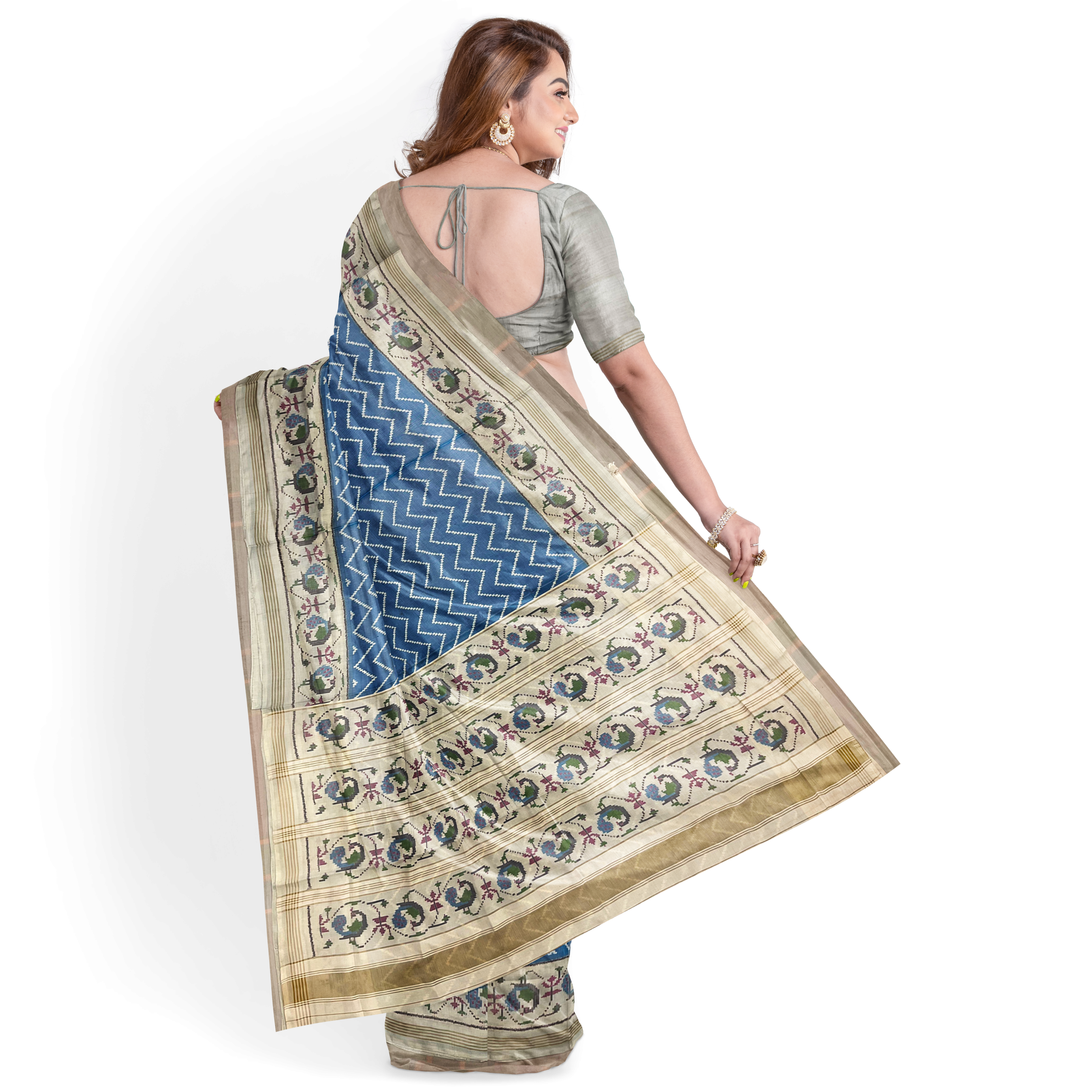 Rajkoti Patola Saree - RPADHAN 559 - Image 3