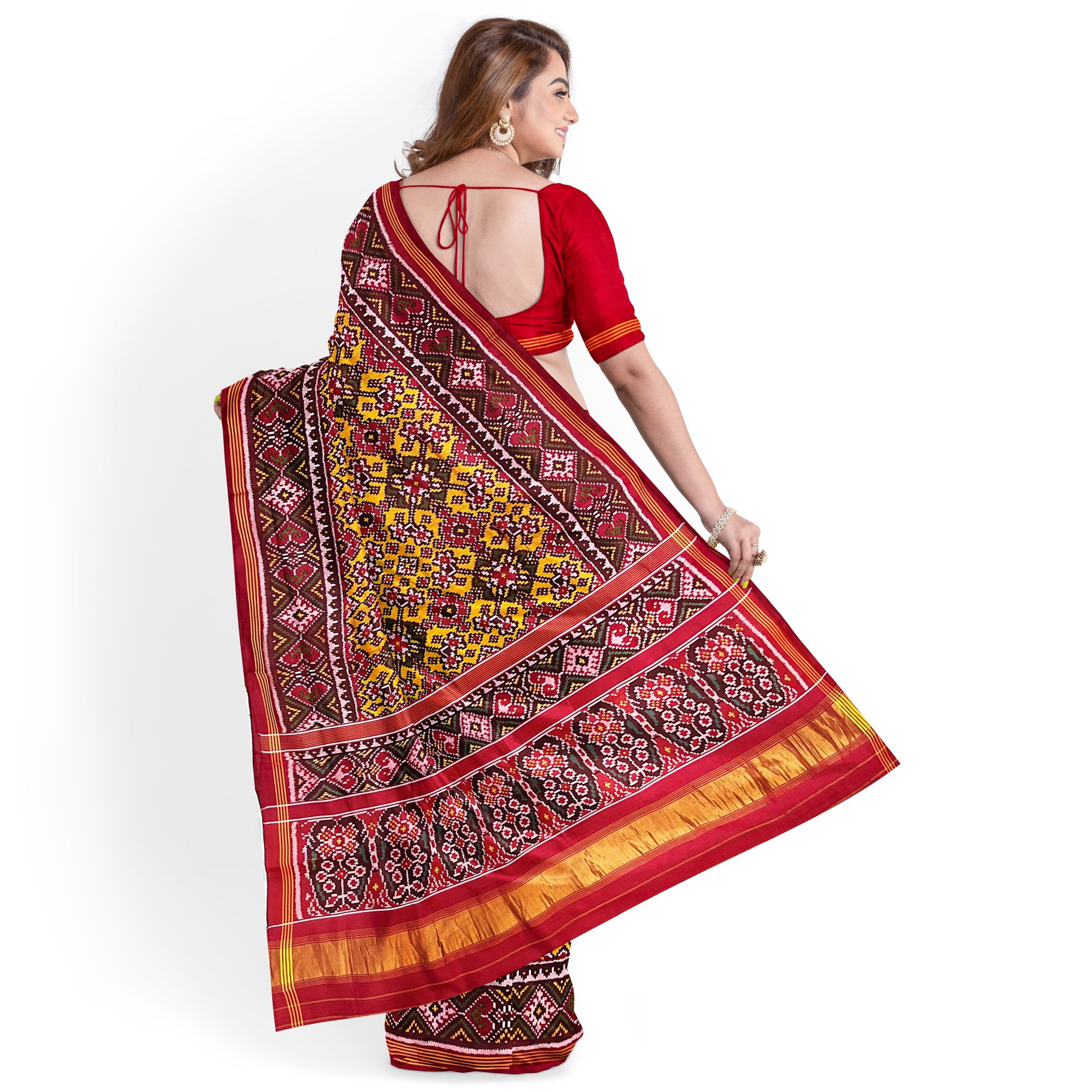 Rajkoti Patola Saree - RPADHAN 571 - Image 3