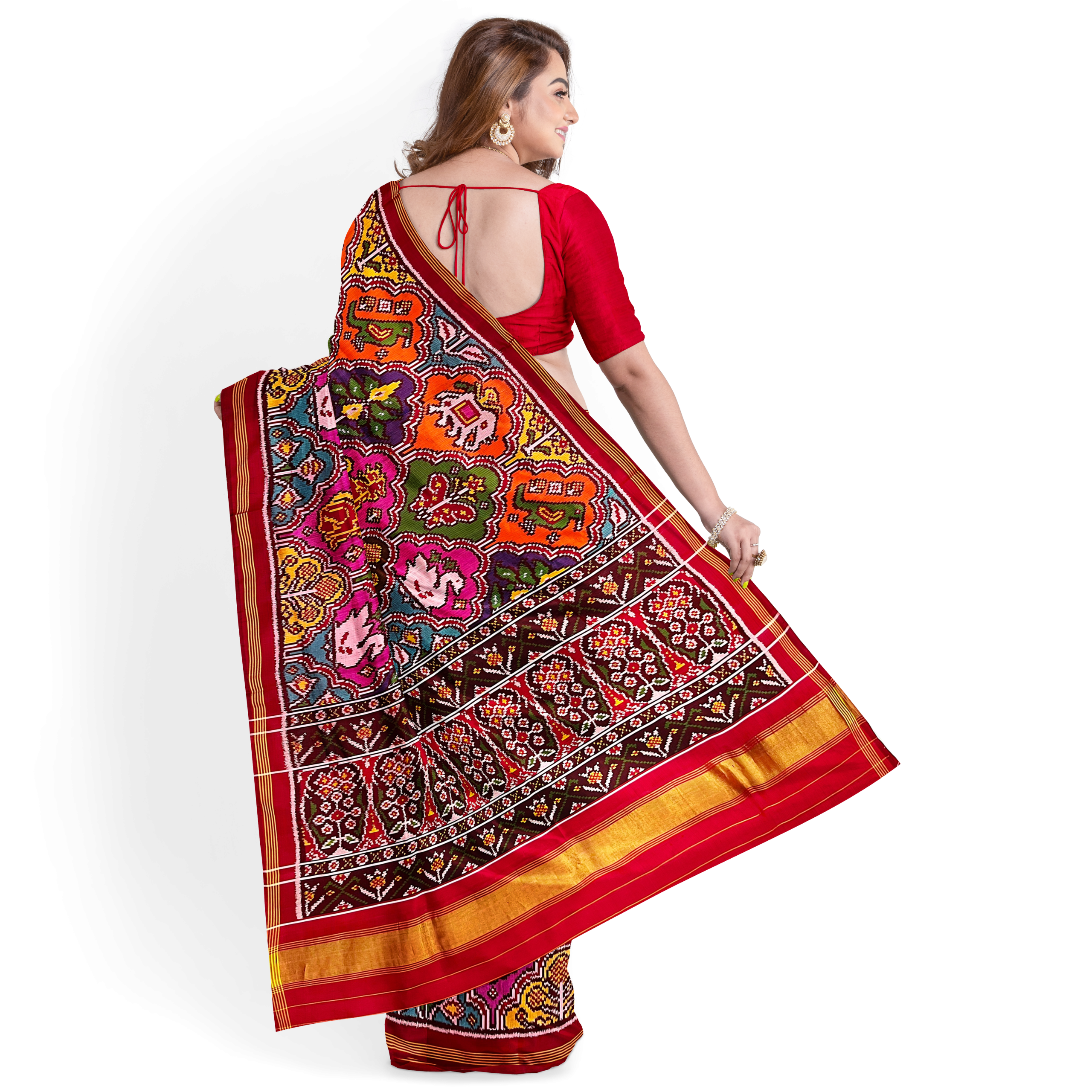 Rajkoti Patola Saree - RPADHAN 564 - Image 5