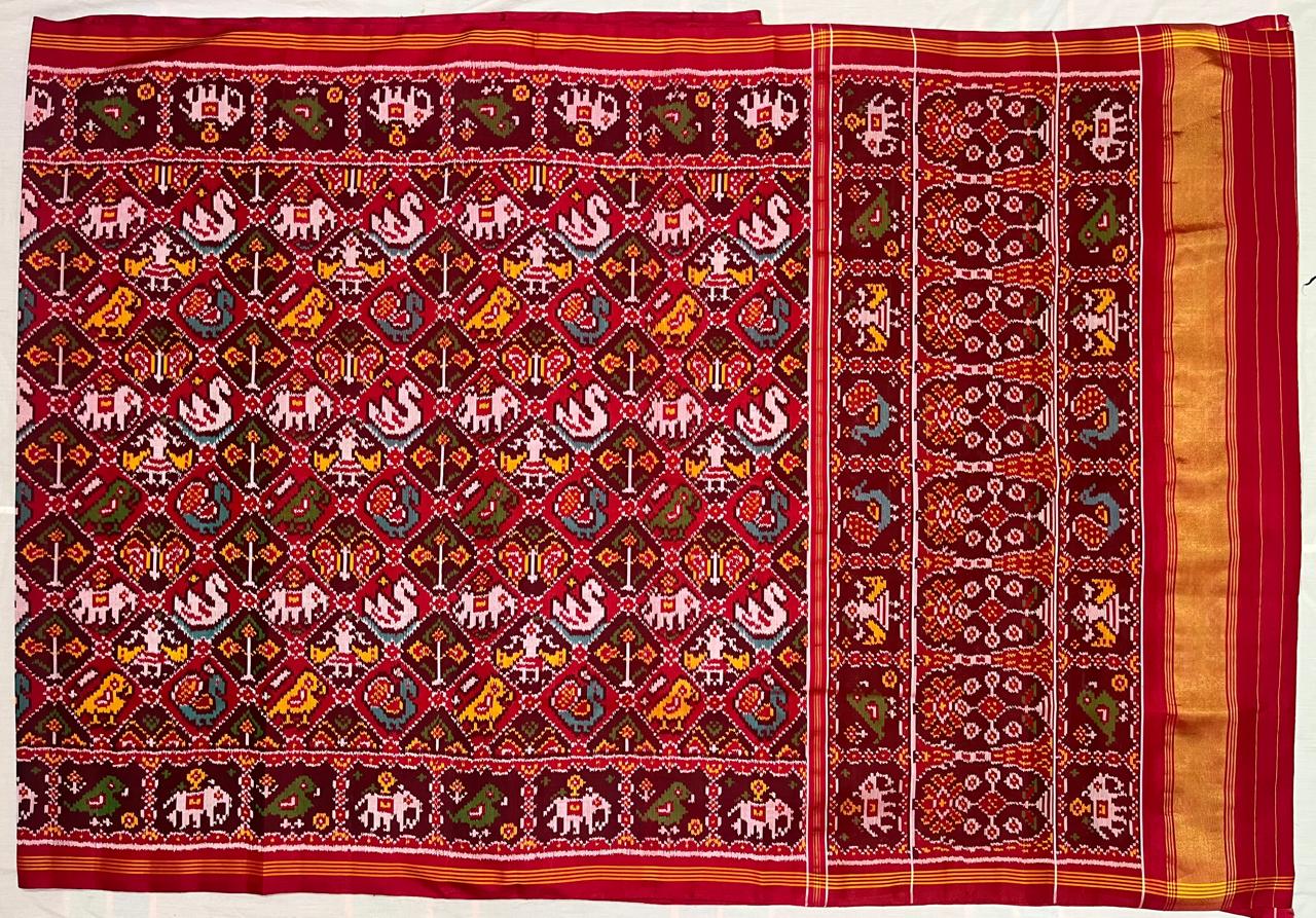 Rajkoti Patola Saree - RPADHAN 568 - Image 4