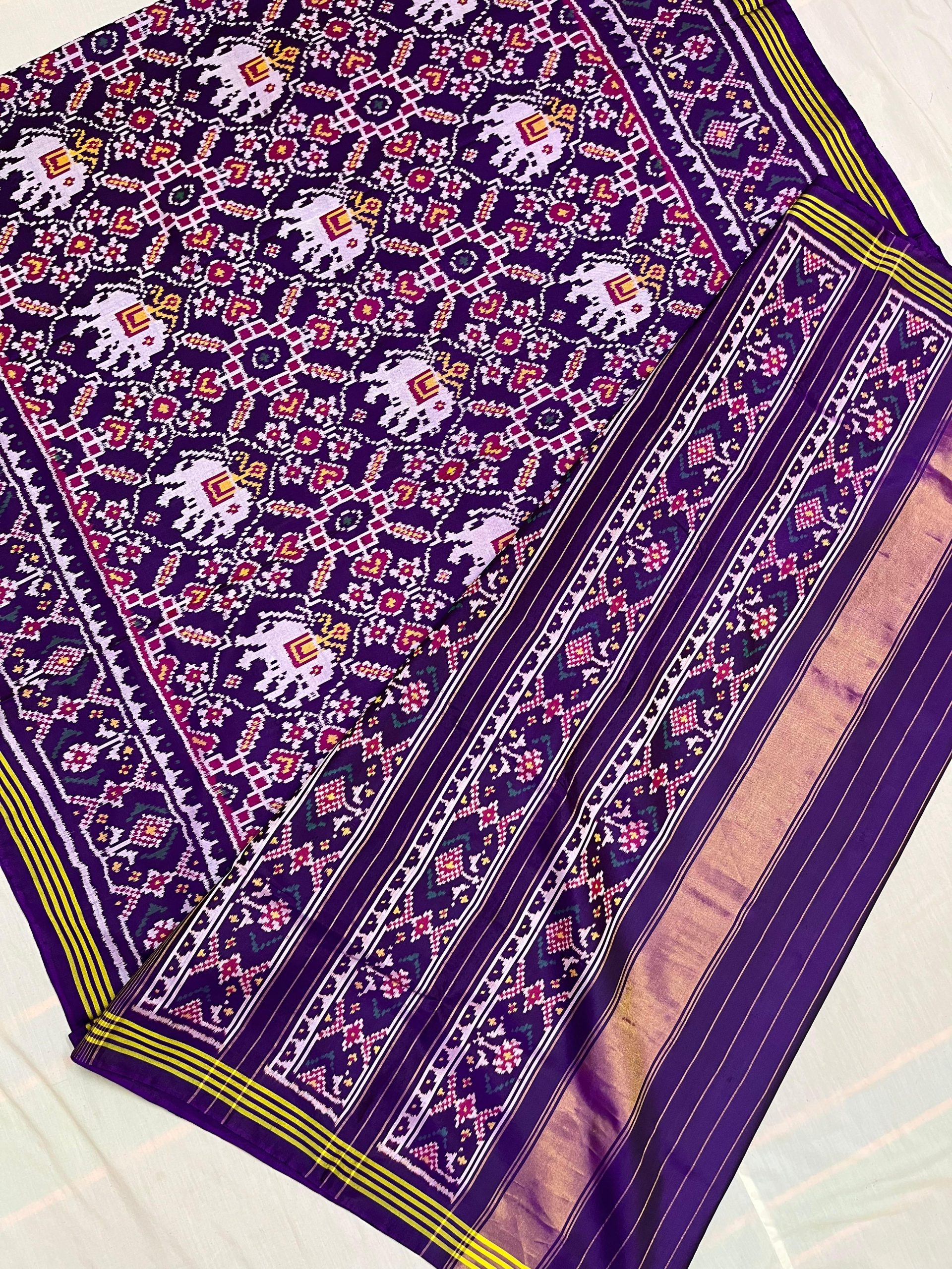 Rajkoti Patola Saree - RPADHAN 561 - Image 5
