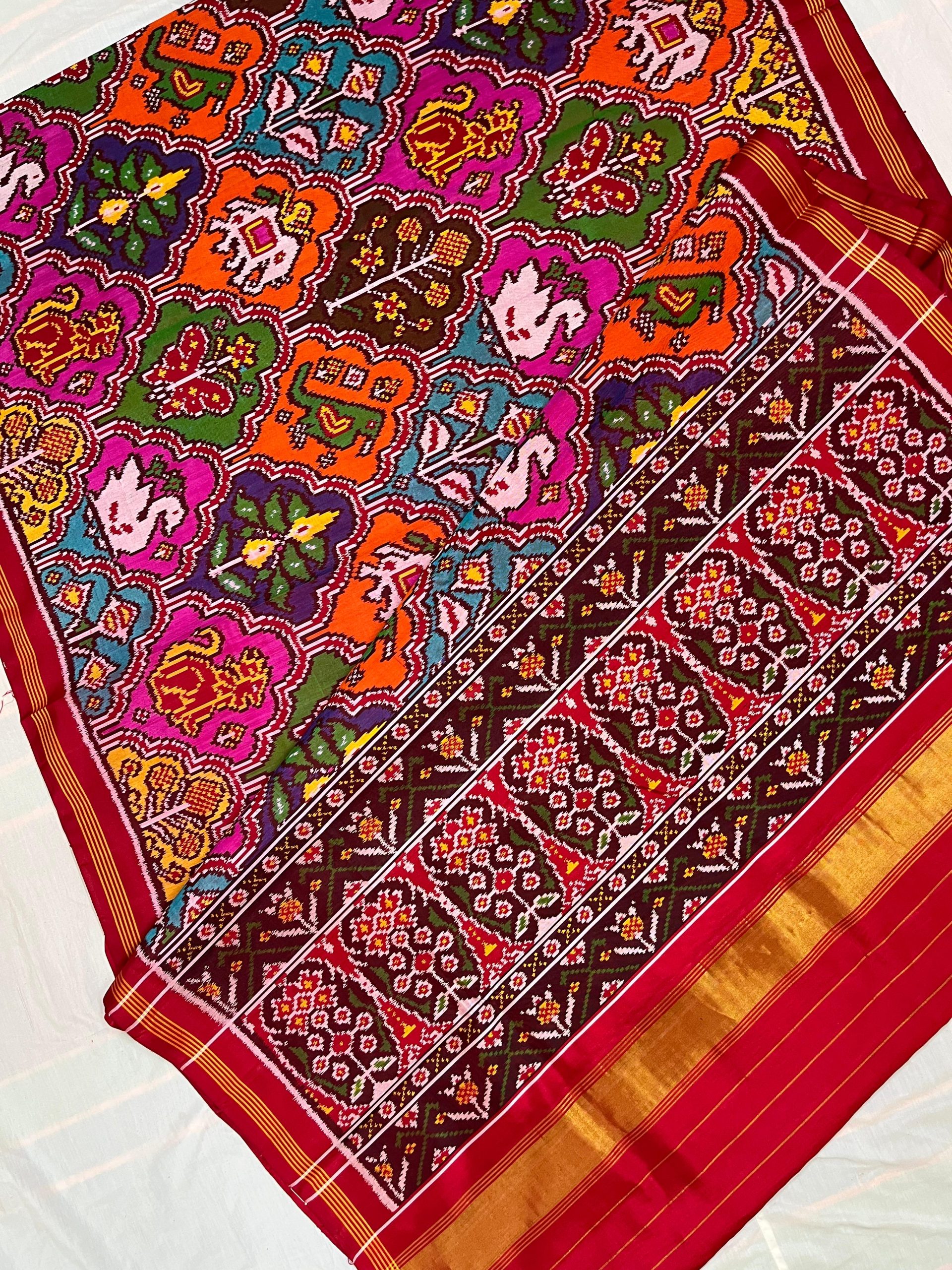 Rajkoti Patola Saree - RPADHAN 564 - Image 7