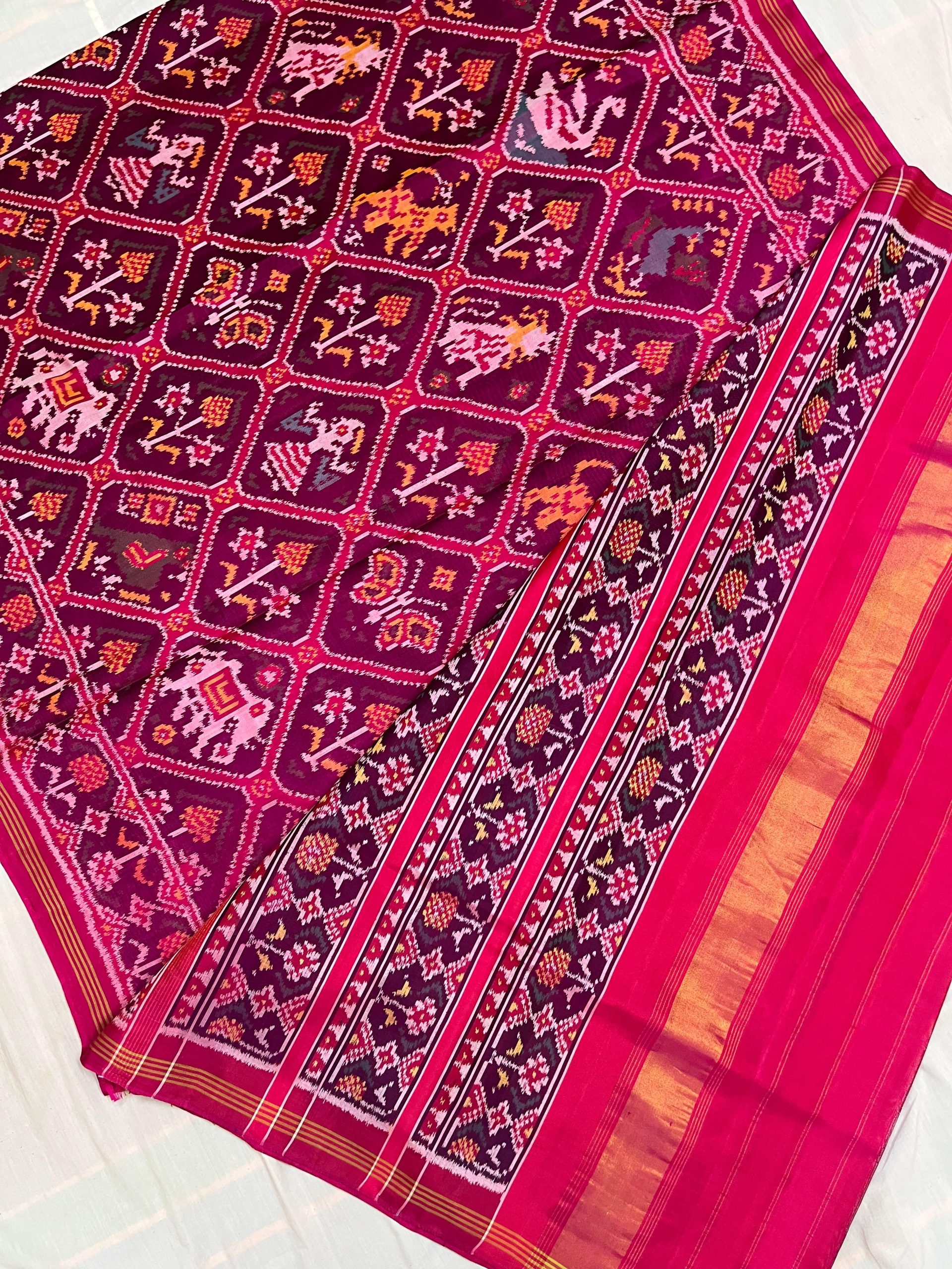 Rajkoti Patola Saree - RPADHAN 553 - Image 5